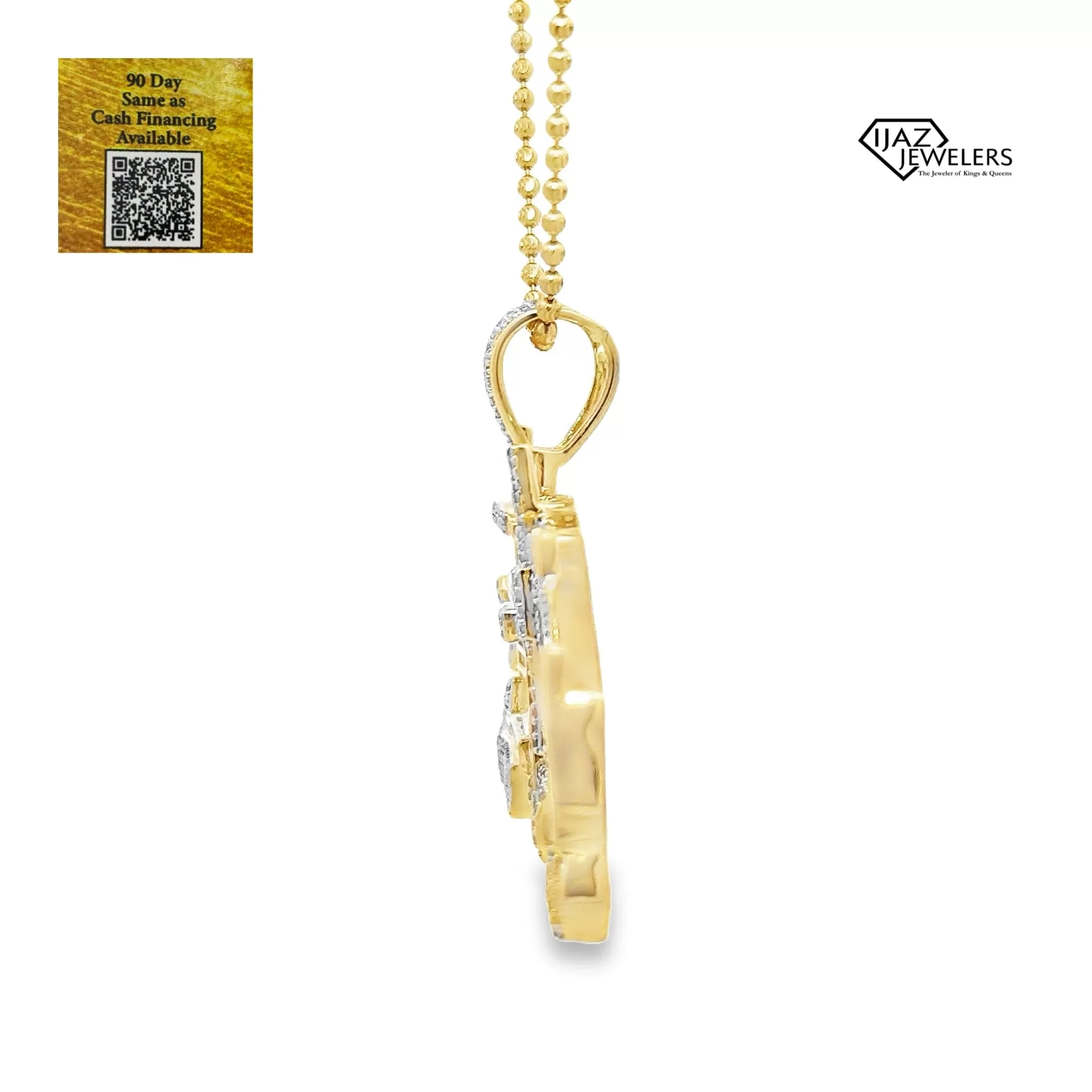 10K Gold 2.50 CTW EGL Certified Diamond Big Rig Charm