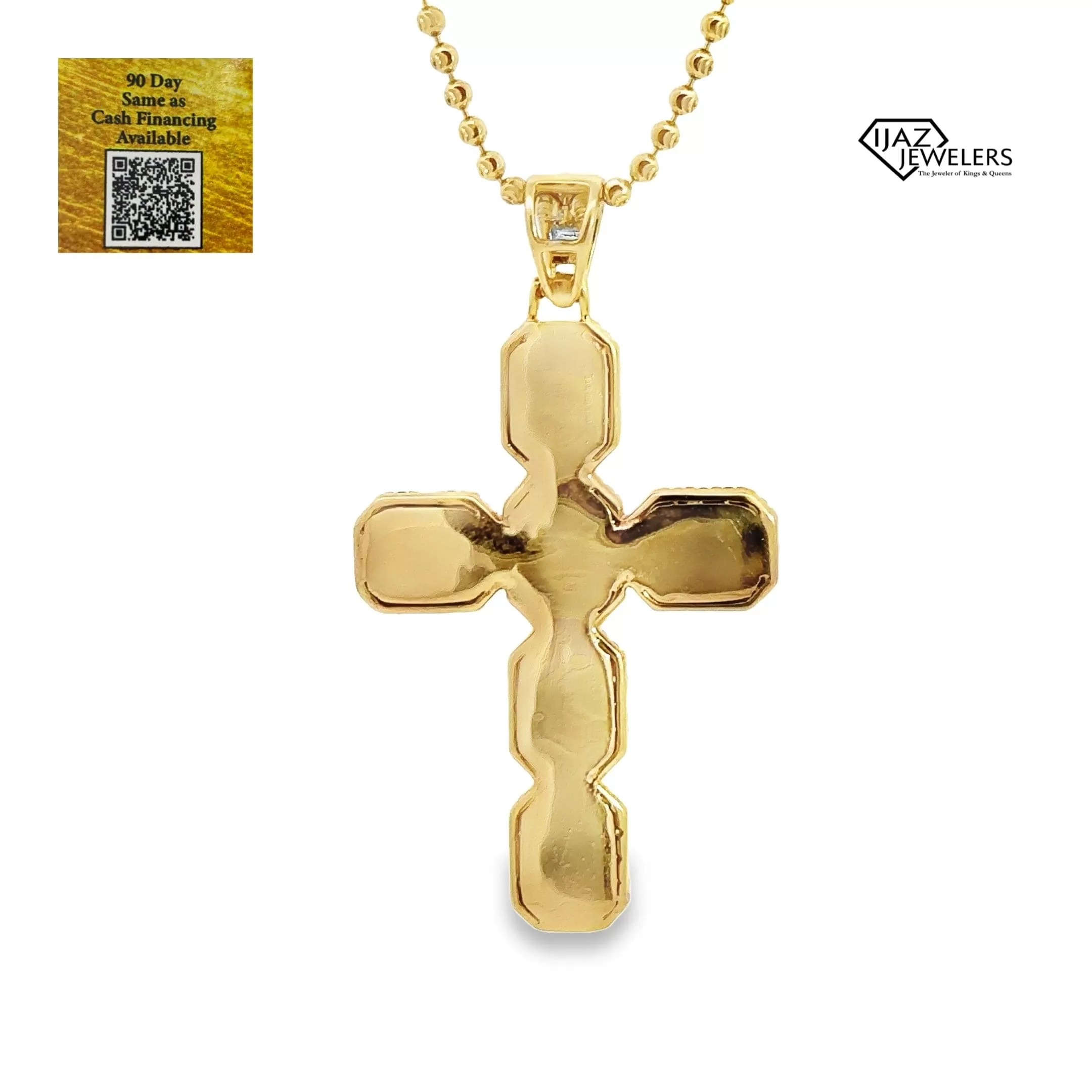 10K Gold 2.89 CTW Diamond Cross Charm