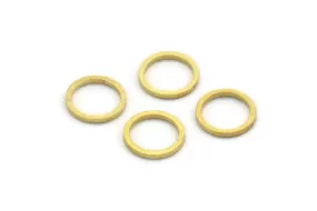 10mm Circle Connectors - 100 Raw Brass Circle Connectors (10x1x0.80mm) A6167