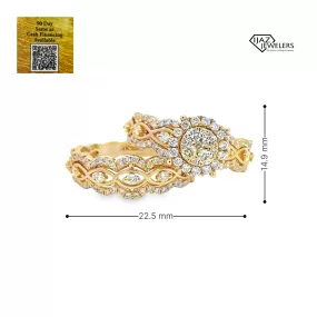 14K Gold 1.69 CTW Diamond Ladies Wedding Set