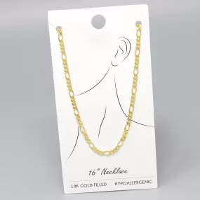 18K Gold Filled Figaro Chain Short Necklace