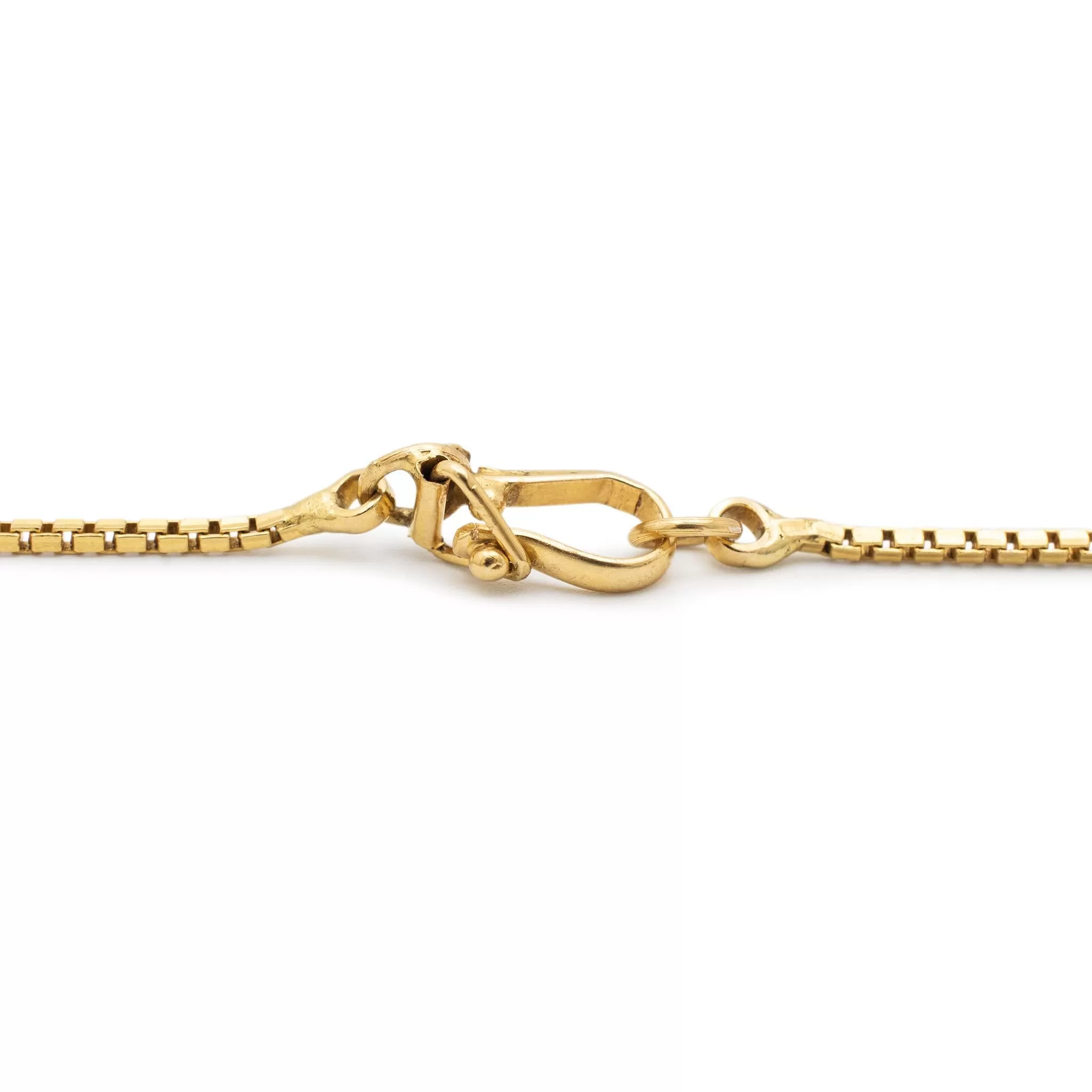 22K Yellow Gold Box Chain Necklace