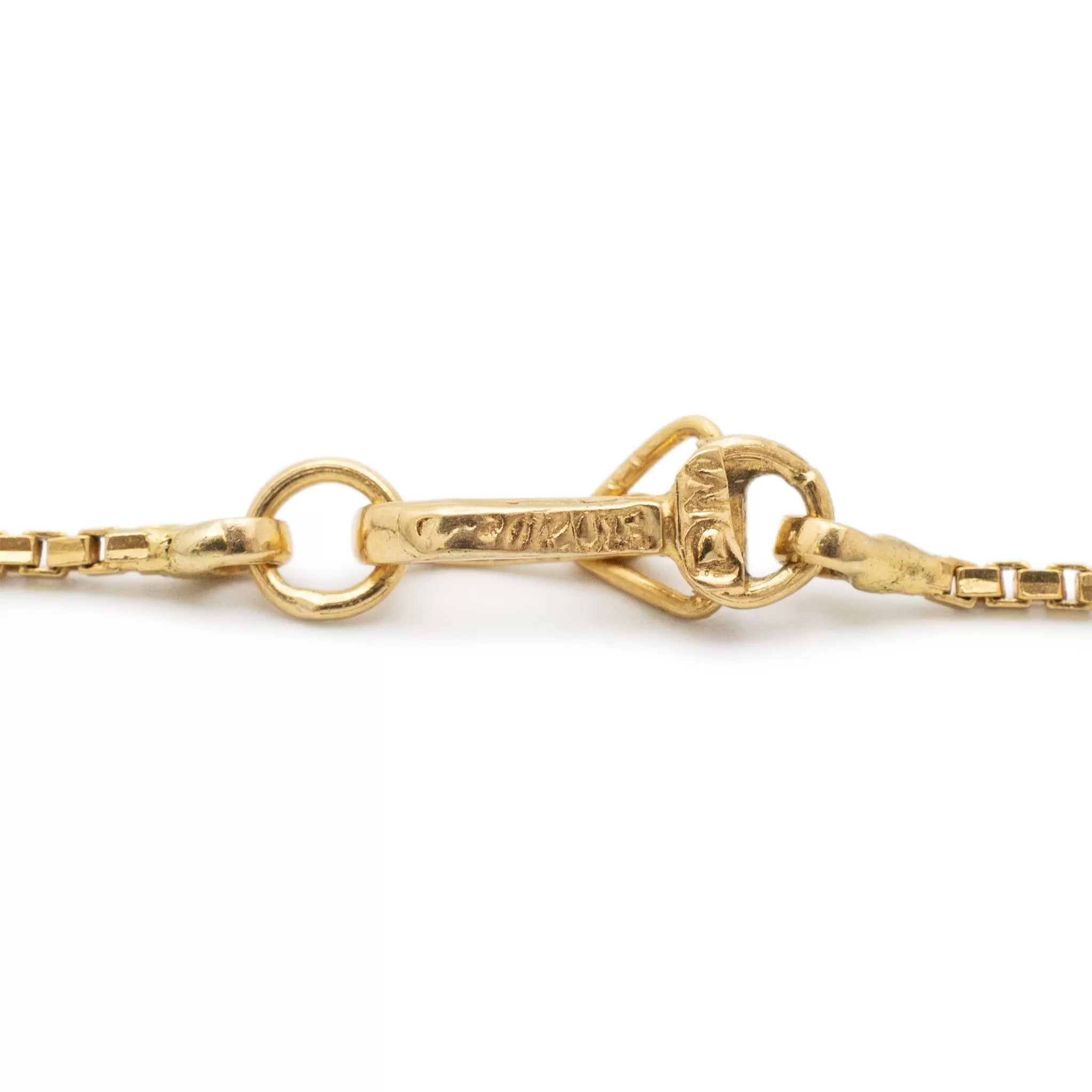 22K Yellow Gold Box Chain Necklace