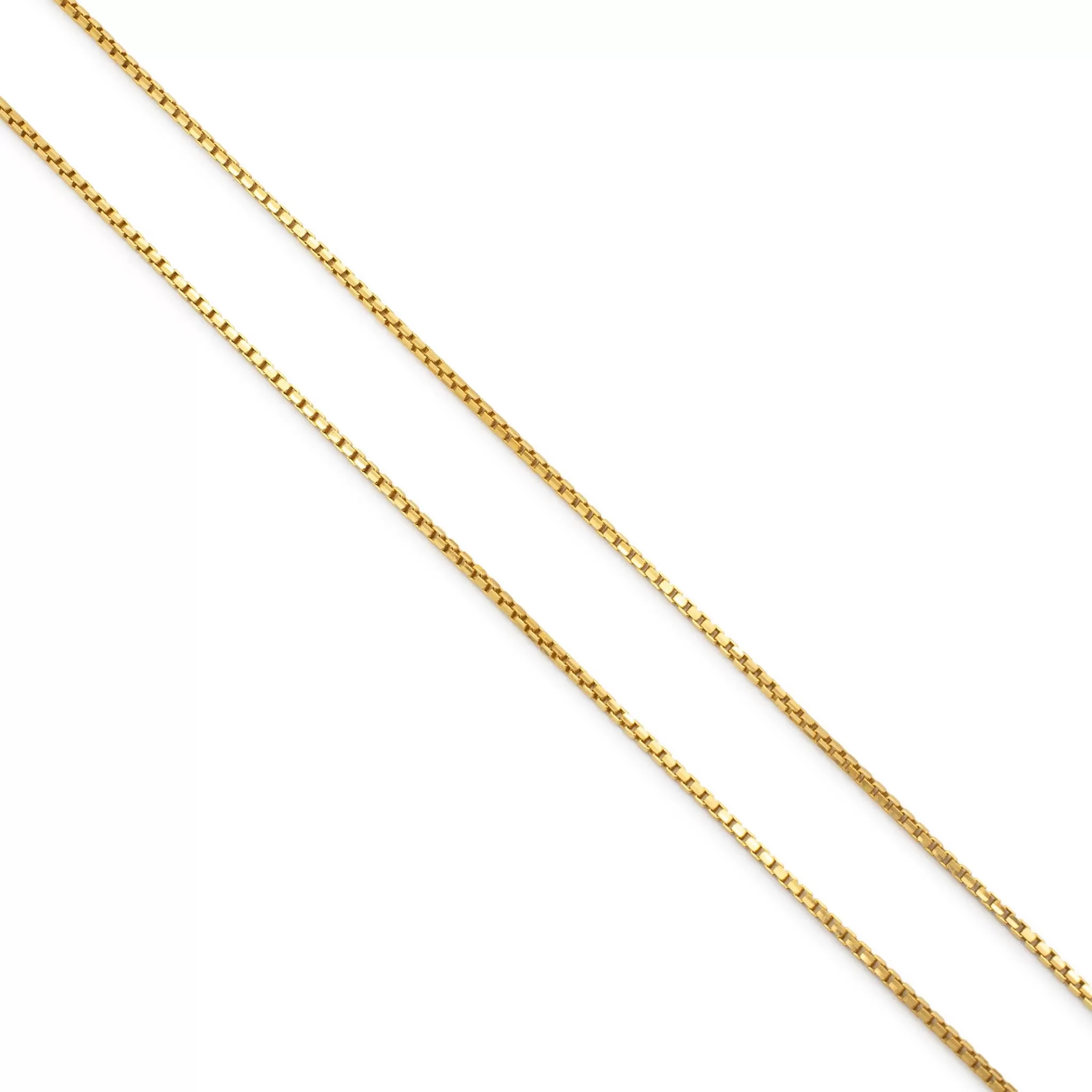 22K Yellow Gold Box Chain Necklace