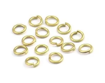 6mm Jump Ring - 100 Raw Brass Jump Ring Connectors Findings (6x1.2mm) A0367