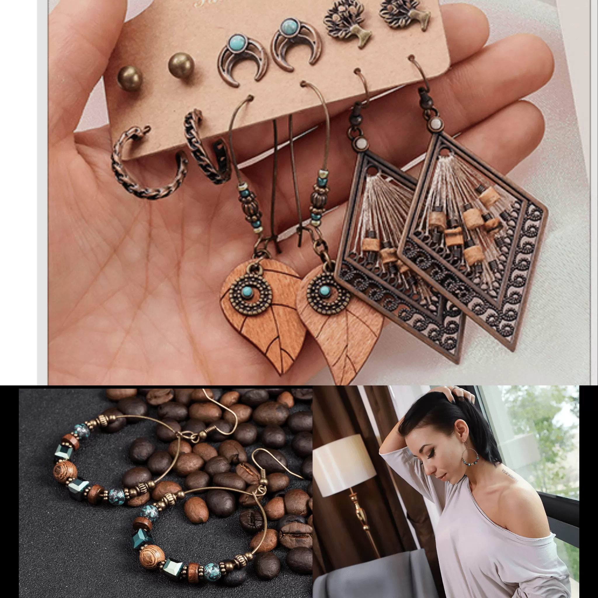 7 pair Boho Earring Set