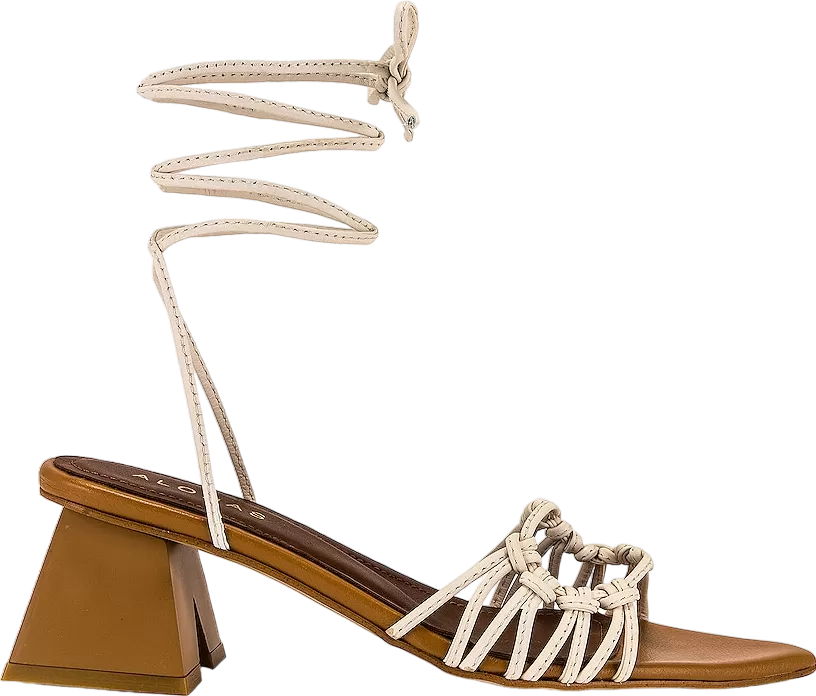 alohas Beige Ivory / Camel Mirage Strappy Sandals UK 7 EU 40 👠