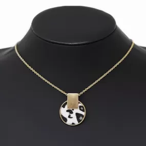 Animal Print Pendant Short Chain Necklace