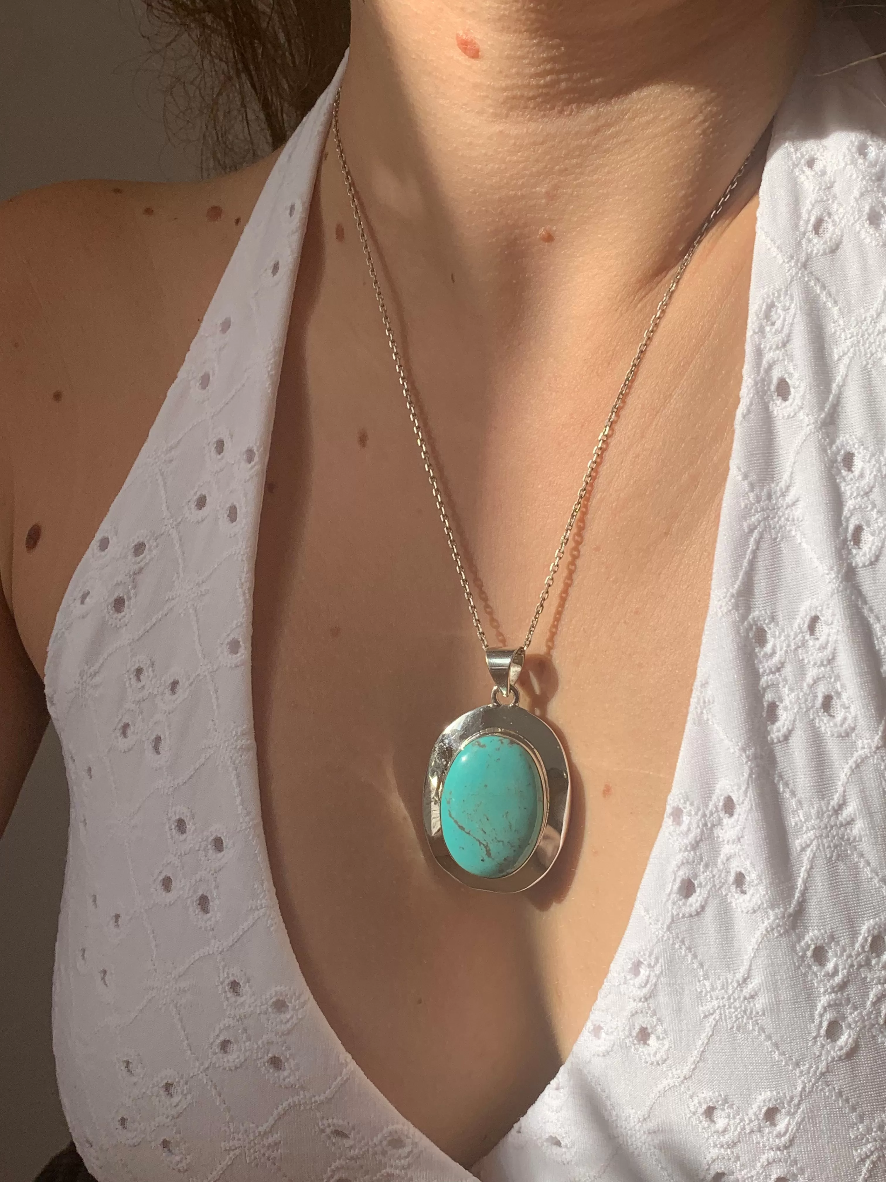 Arizona Turquoise Medea Pendant - Oval