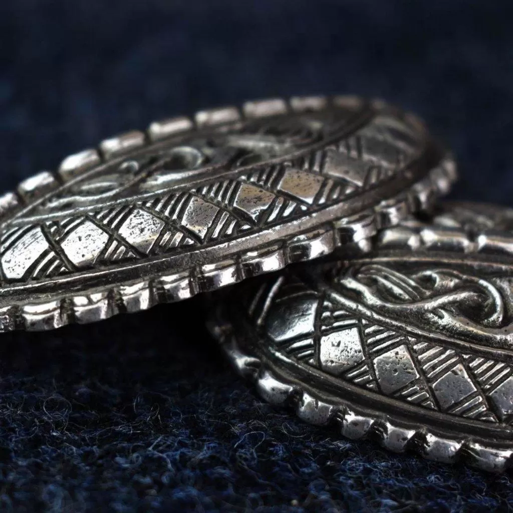 Asgard Pair of Broa Style Oval Brooches