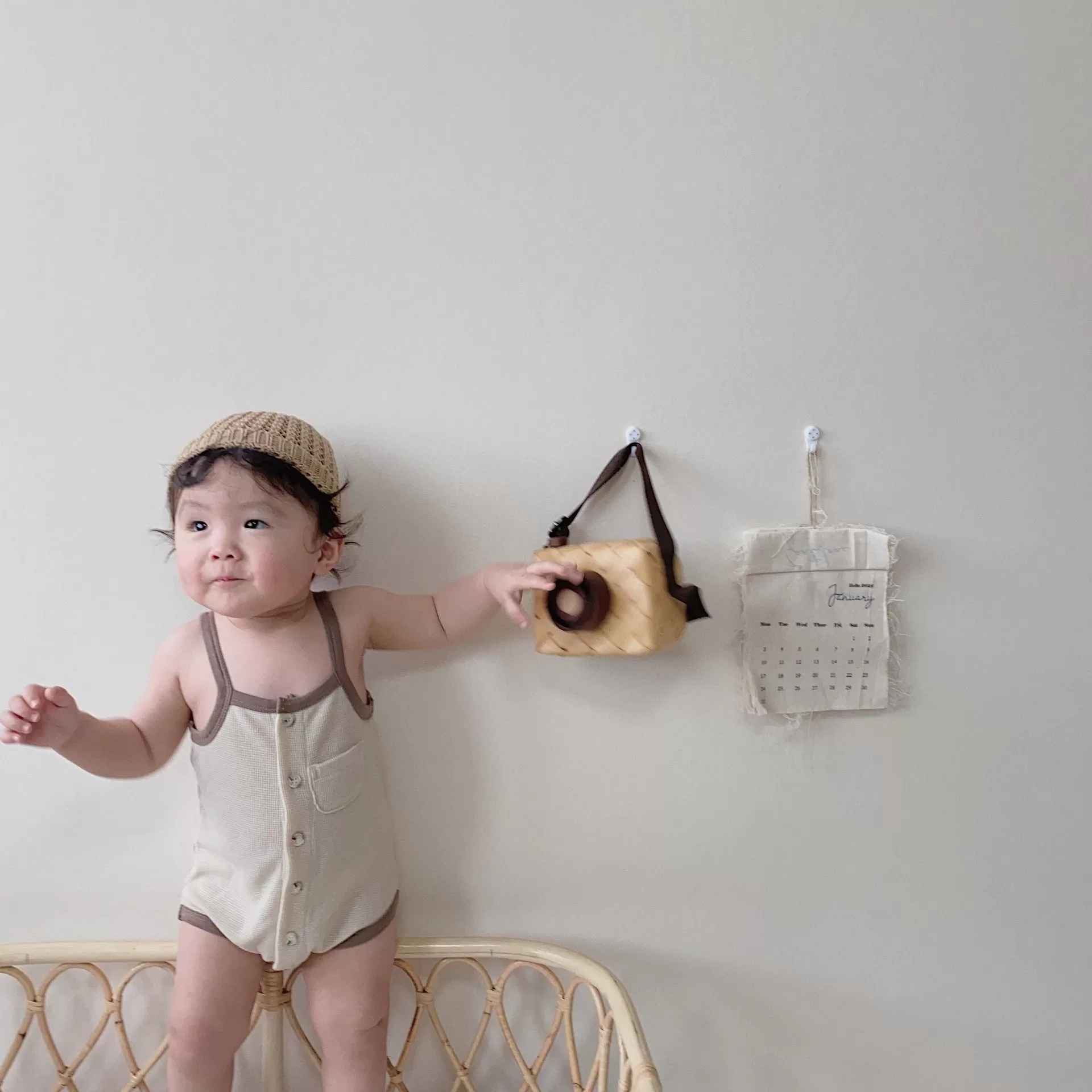 Baby Unisex Color-blocking Rompers