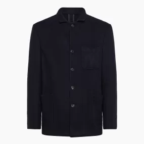 Bard wool and cashmere blazer with leather details