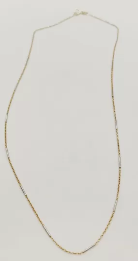 BARDOT 14KT WHITE & YELLOW GOLD NECKLACE