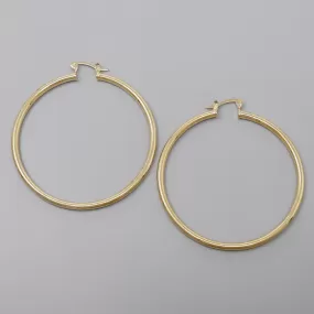 Basic Metal Hoop Earrings (60 MM)