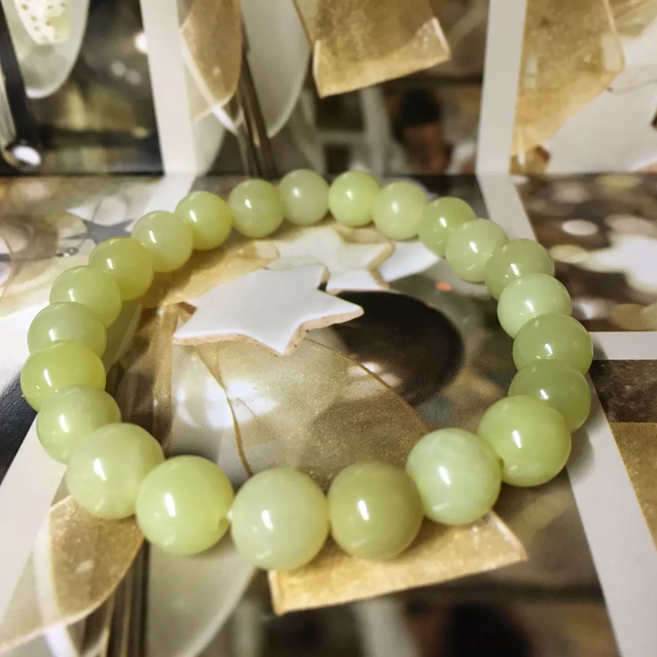 Beautiful Lemon Jade Bracelet at Red Hot Deals - Beaded Crystal Bracelet!