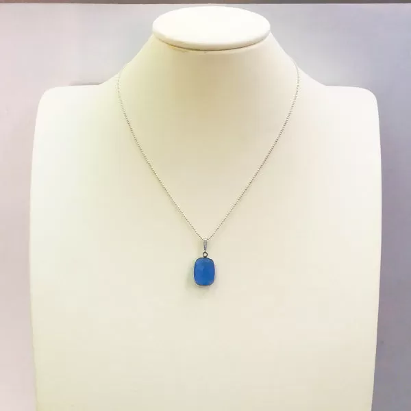 Blue Agate Single Pendant