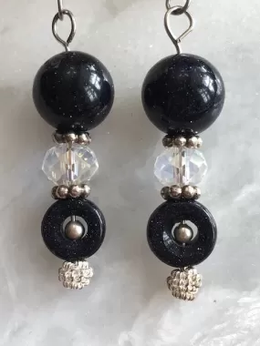 Blue Goldstone Earrings