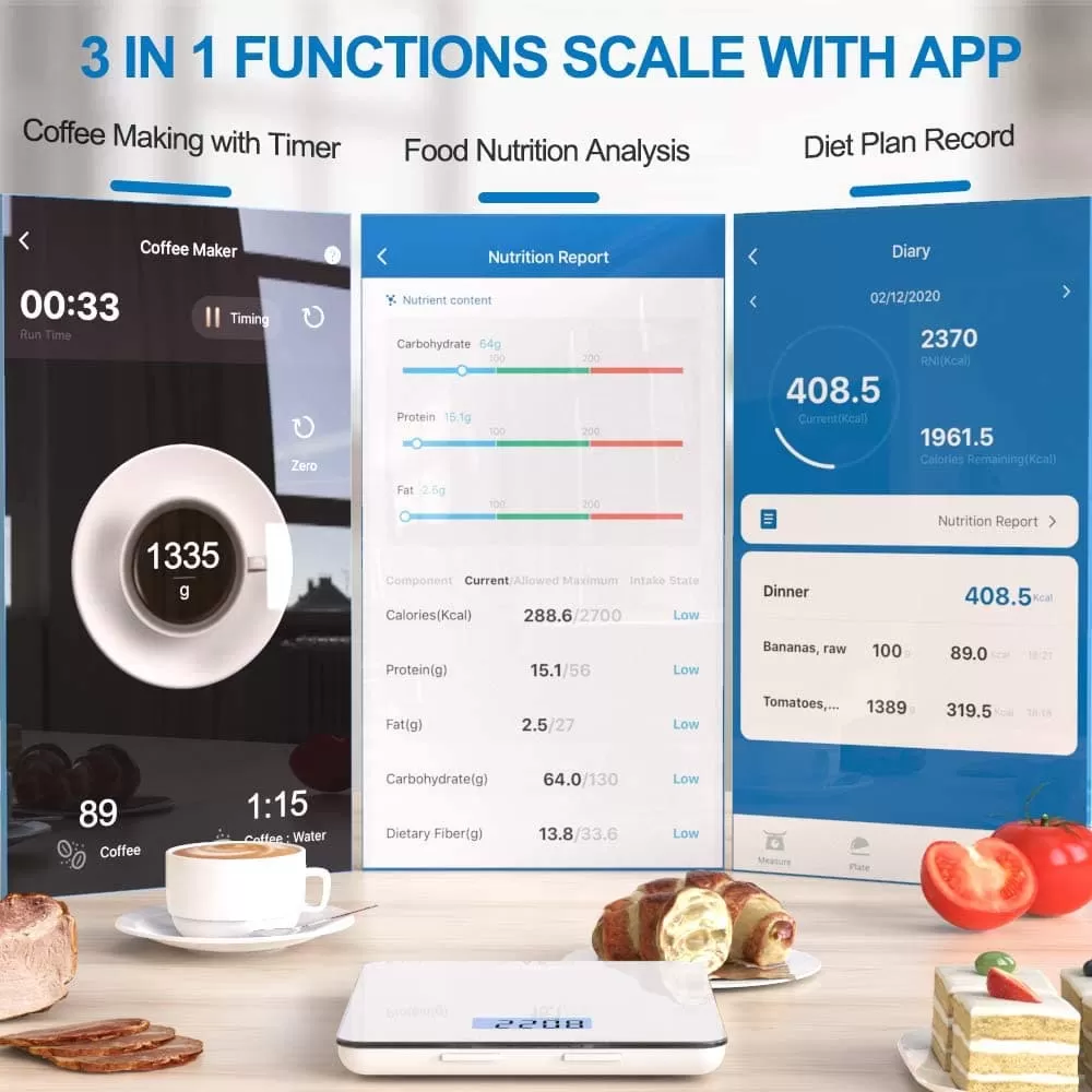 Bundle (Smart Tape Measure Body with App and RENPHO Food Scale)