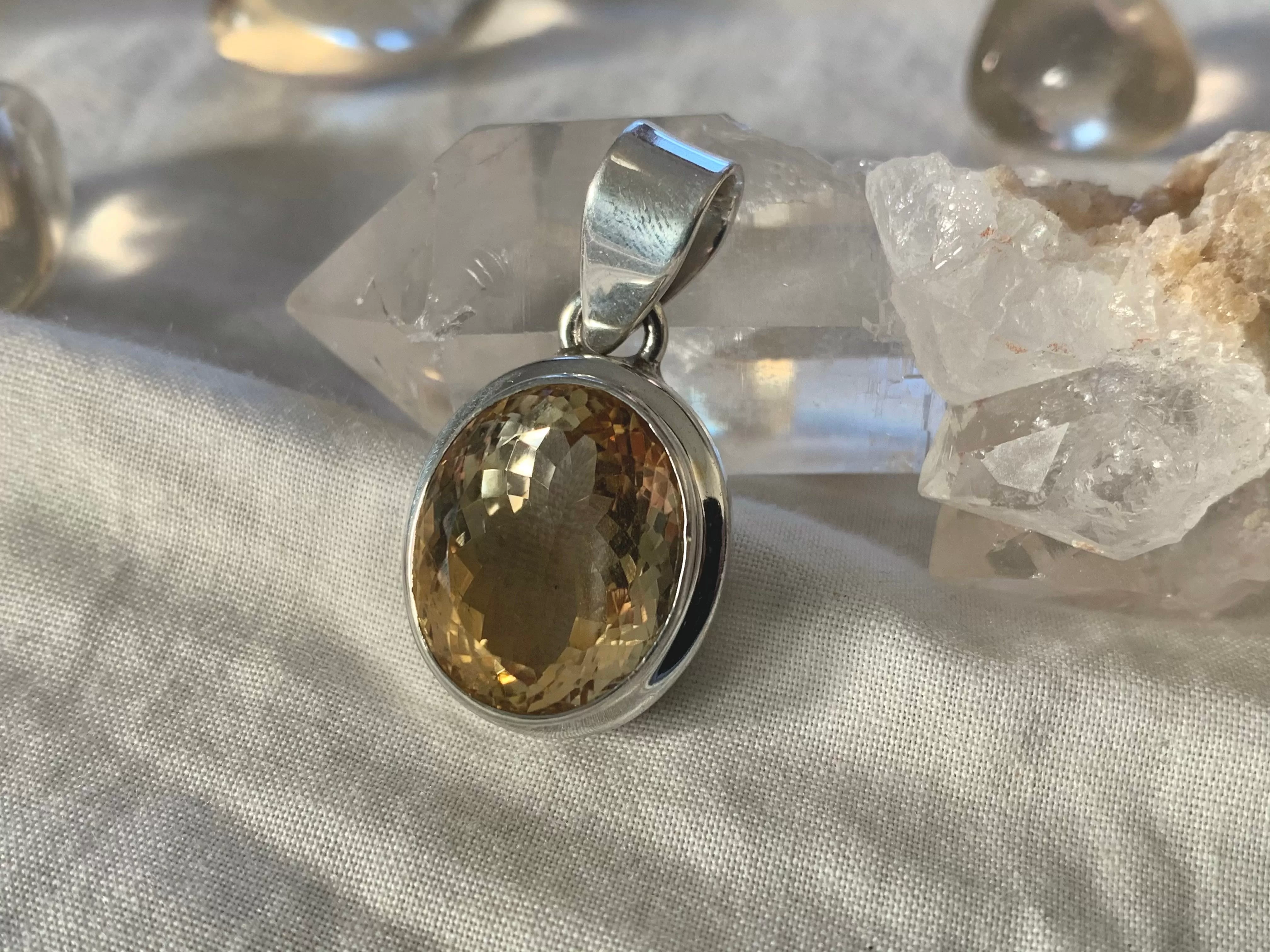 Citrine Ansley Pendant - Reg. Oval