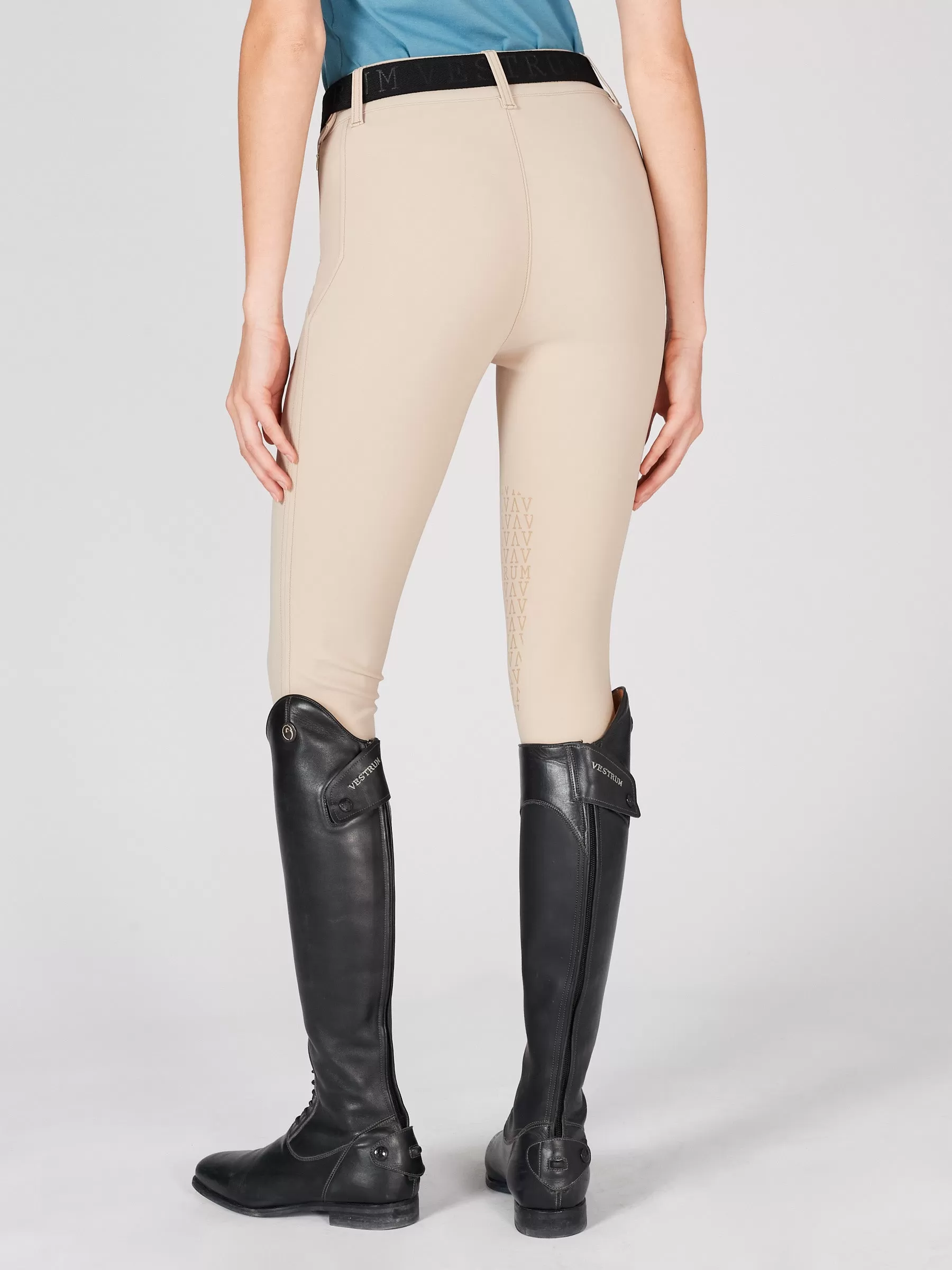 Coblenza Side Zip High Waist Breeches with Knee Grip