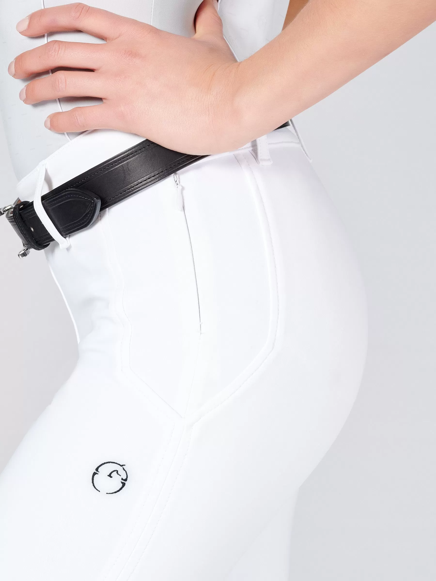 Coblenza Side Zip High Waist Breeches with Knee Grip