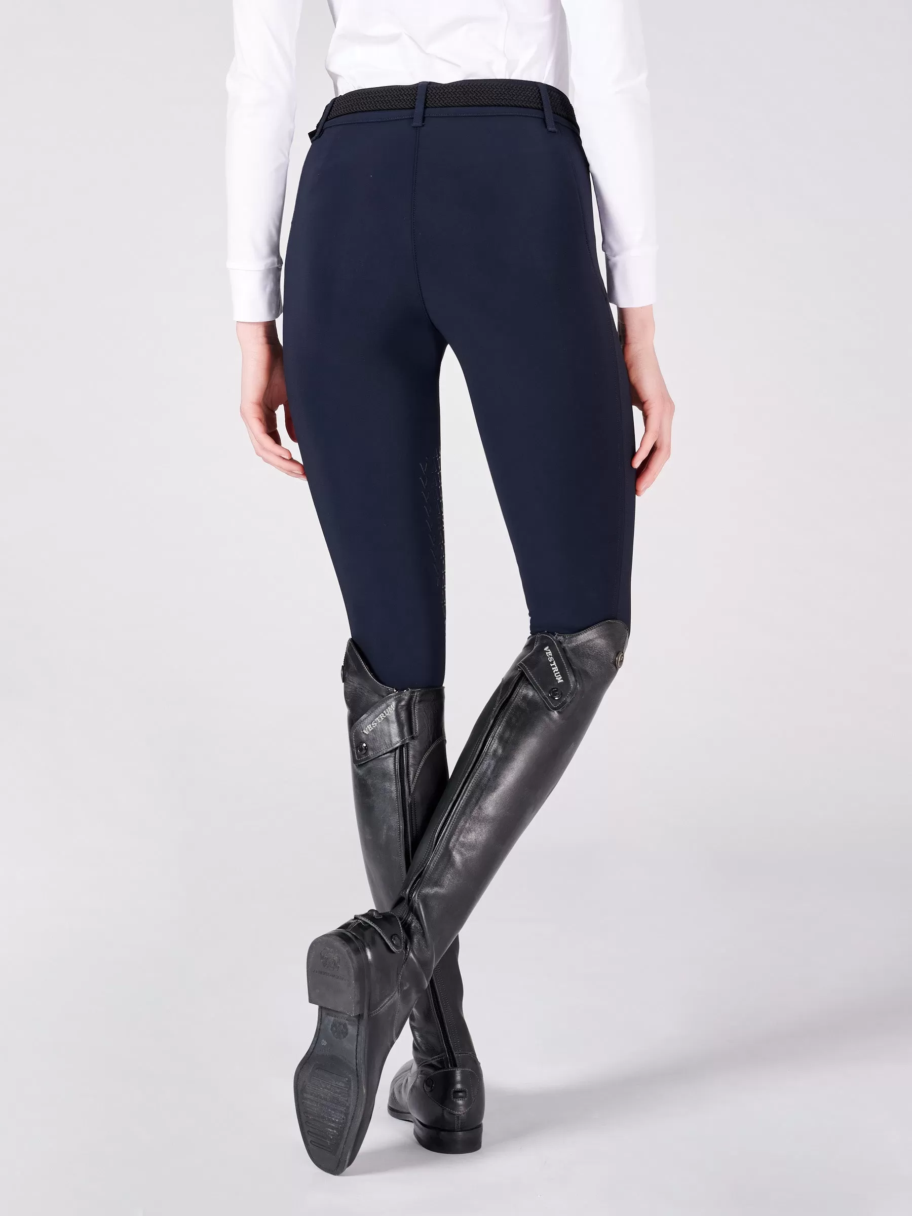 Coblenza Side Zip High Waist Breeches with Knee Grip