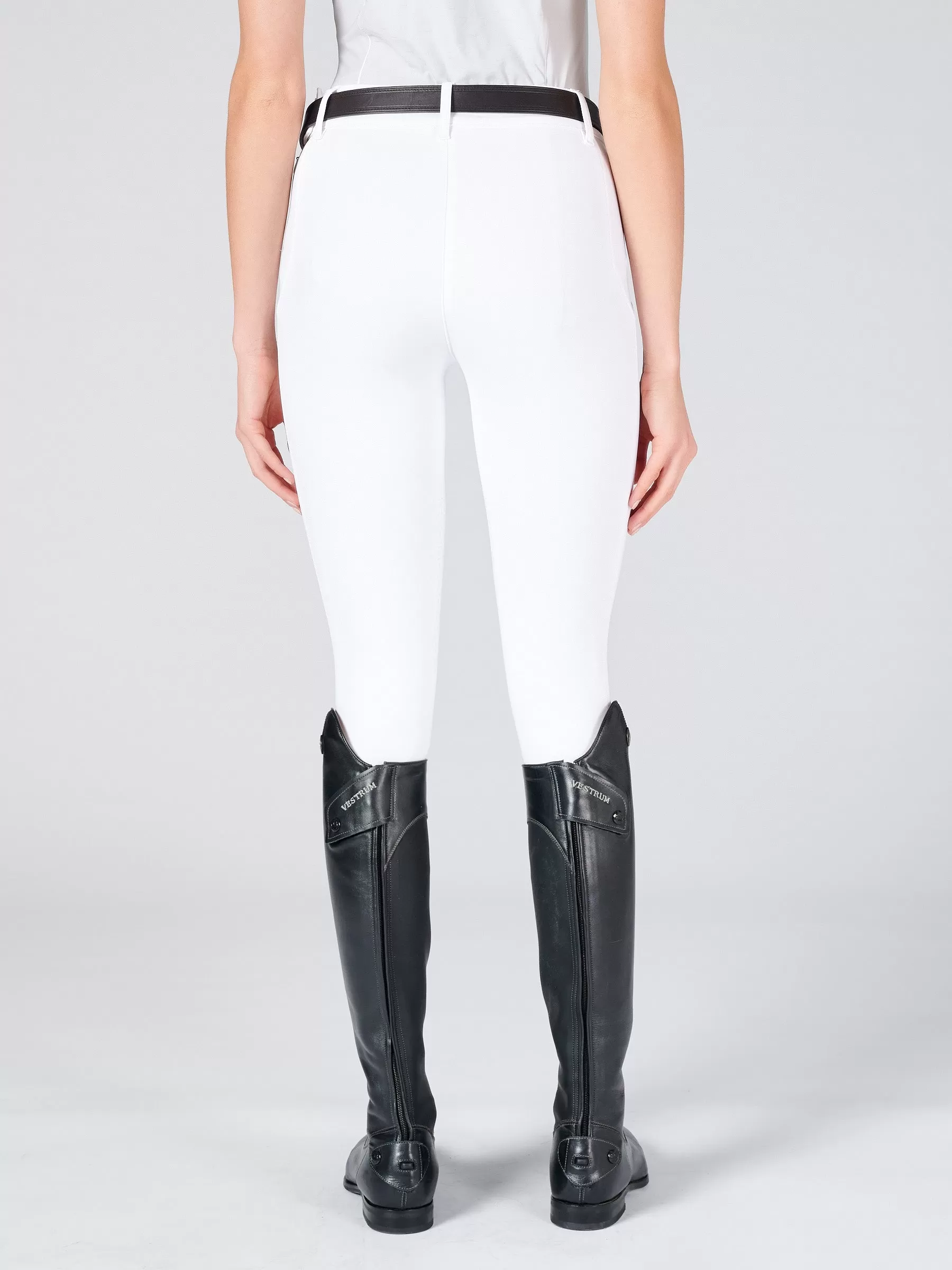 Coblenza Side Zip High Waist Breeches with Knee Grip