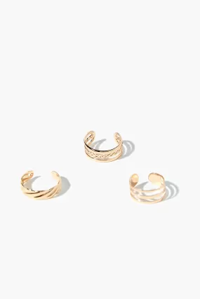 Cutout Twisted Toe Ring Set