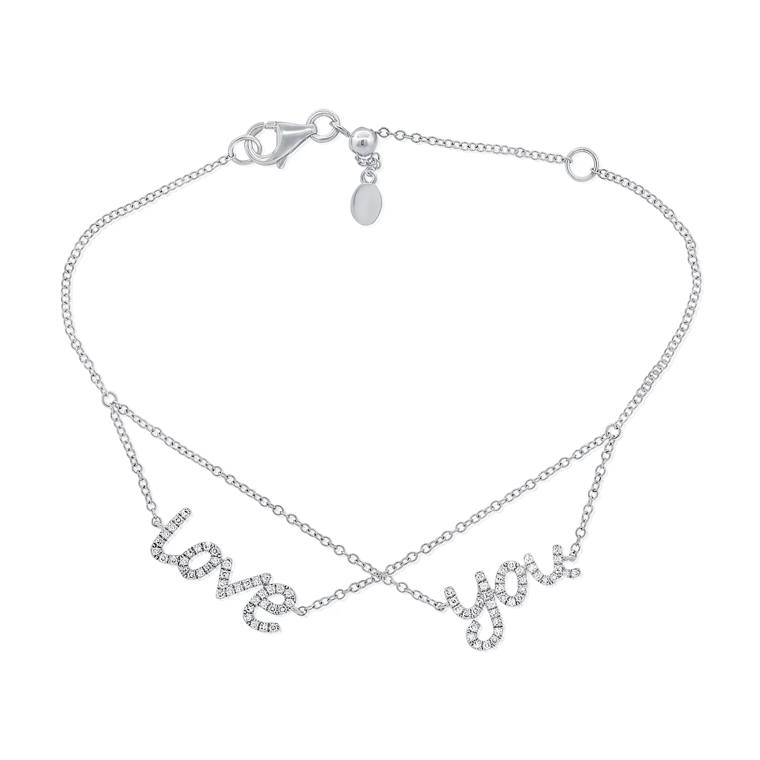 Diamond 'Love You' Bracelet