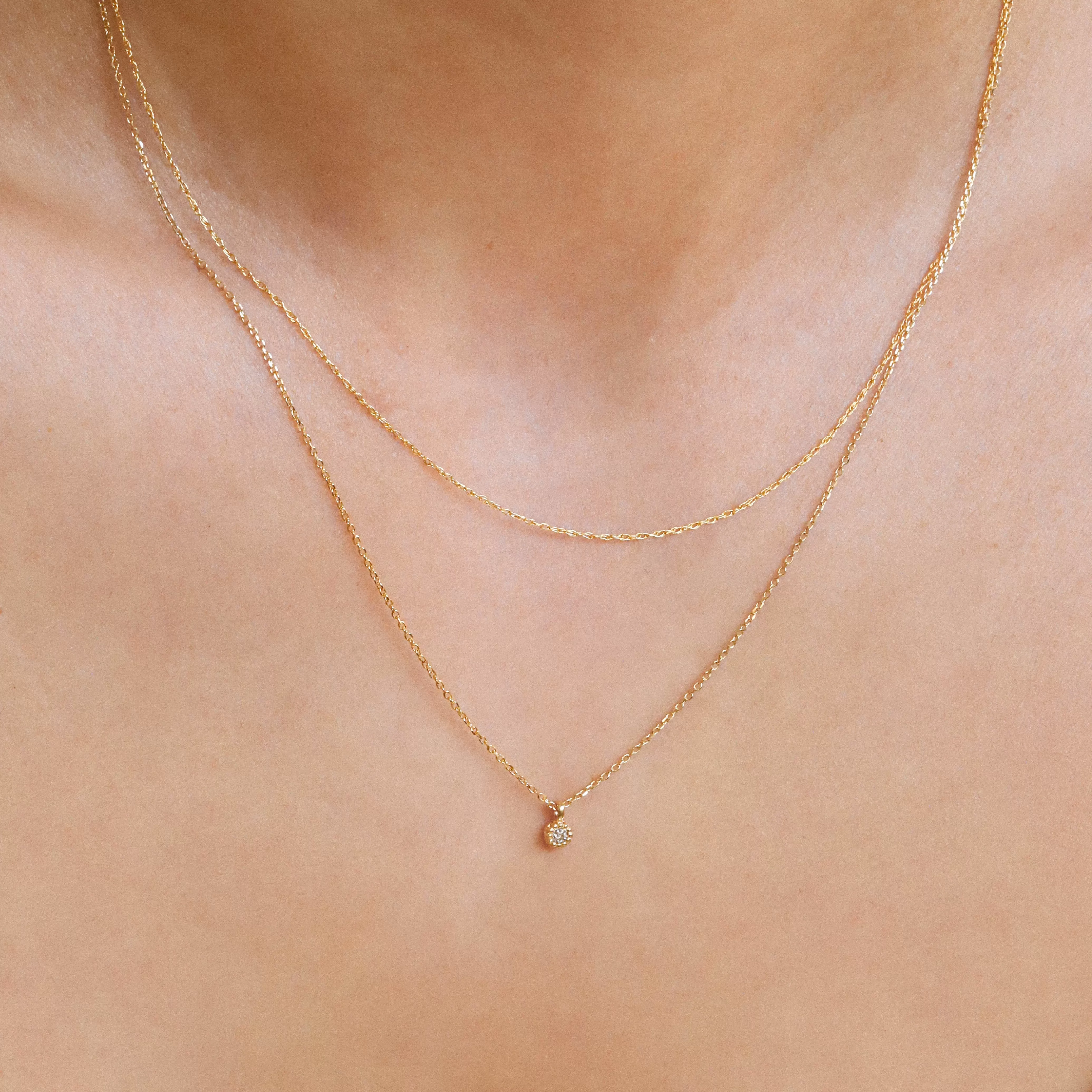 Diamond Necklace - 14K Gold