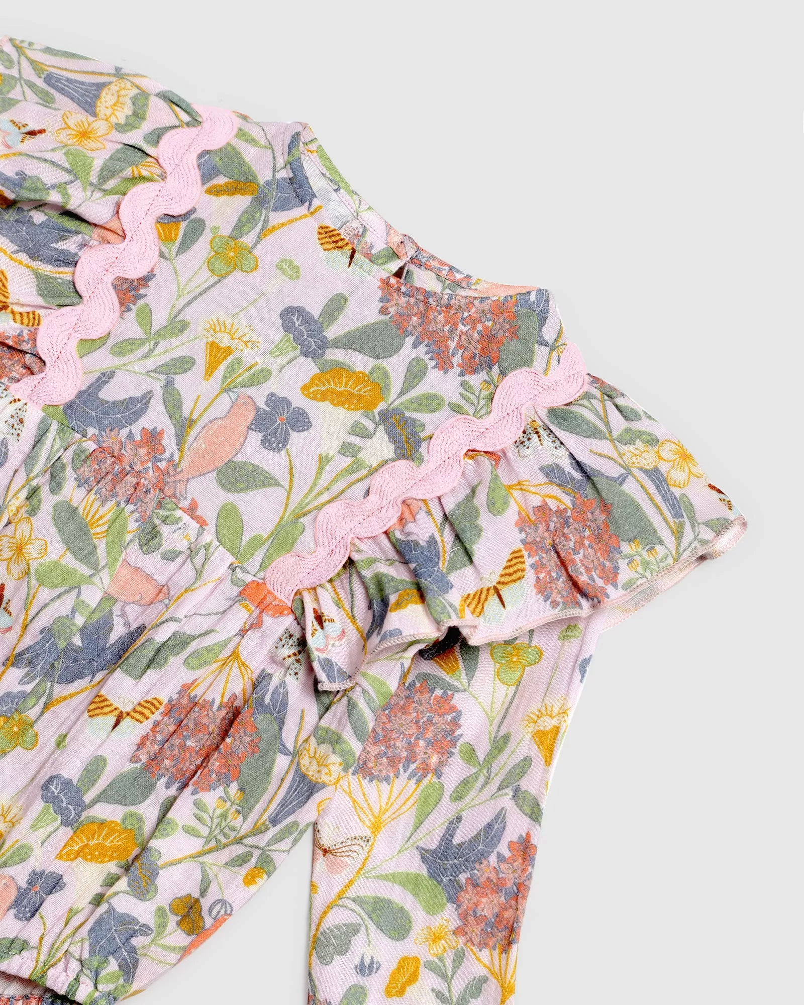 Elenora Playsuit - Botanical Pink