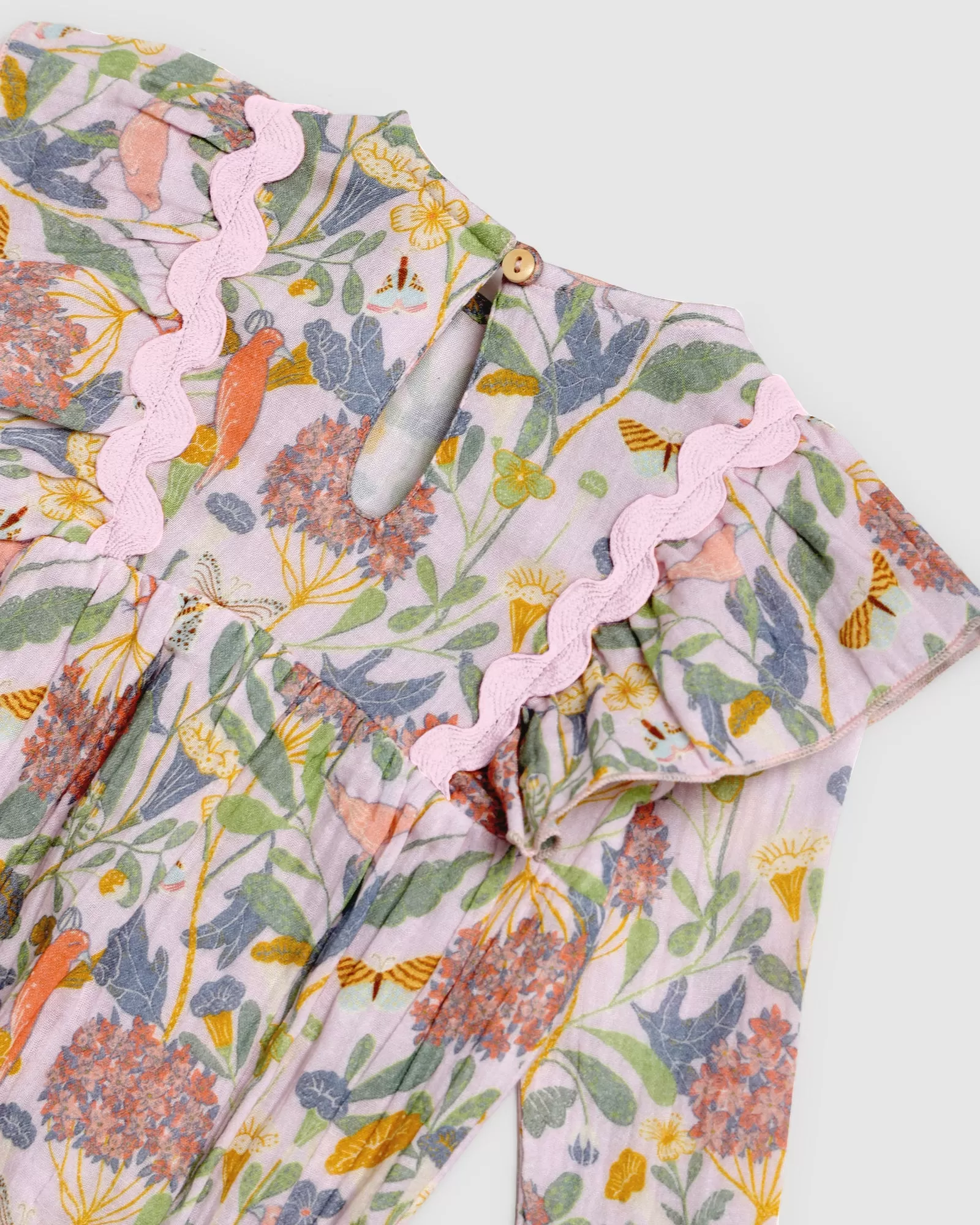 Elenora Playsuit - Botanical Pink