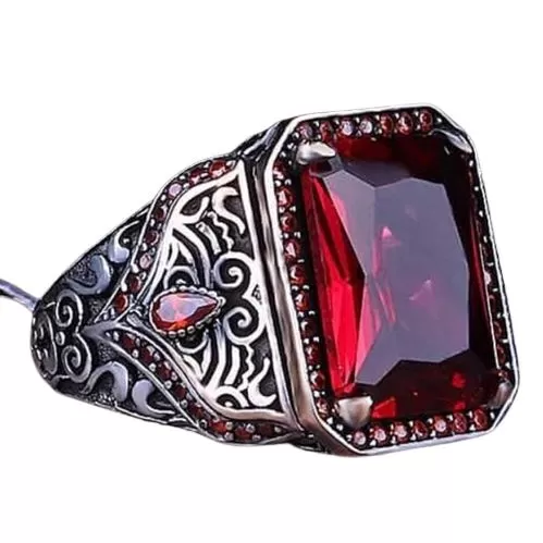 Emerald and Ruby Vintage Style Ring