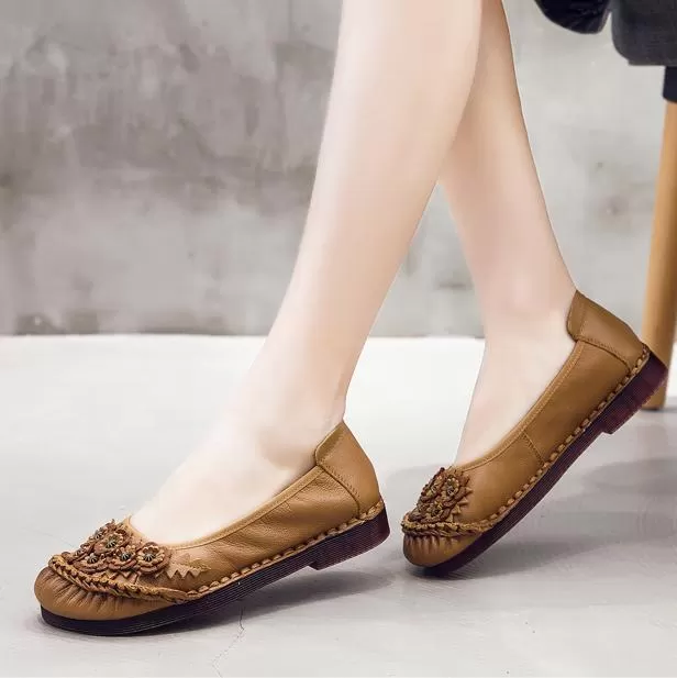 Ethnic Casual Soft Bottom Retro Shoes 35-41