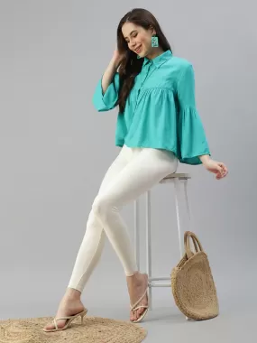 Fabulous Women Cotton Off-White Leggings