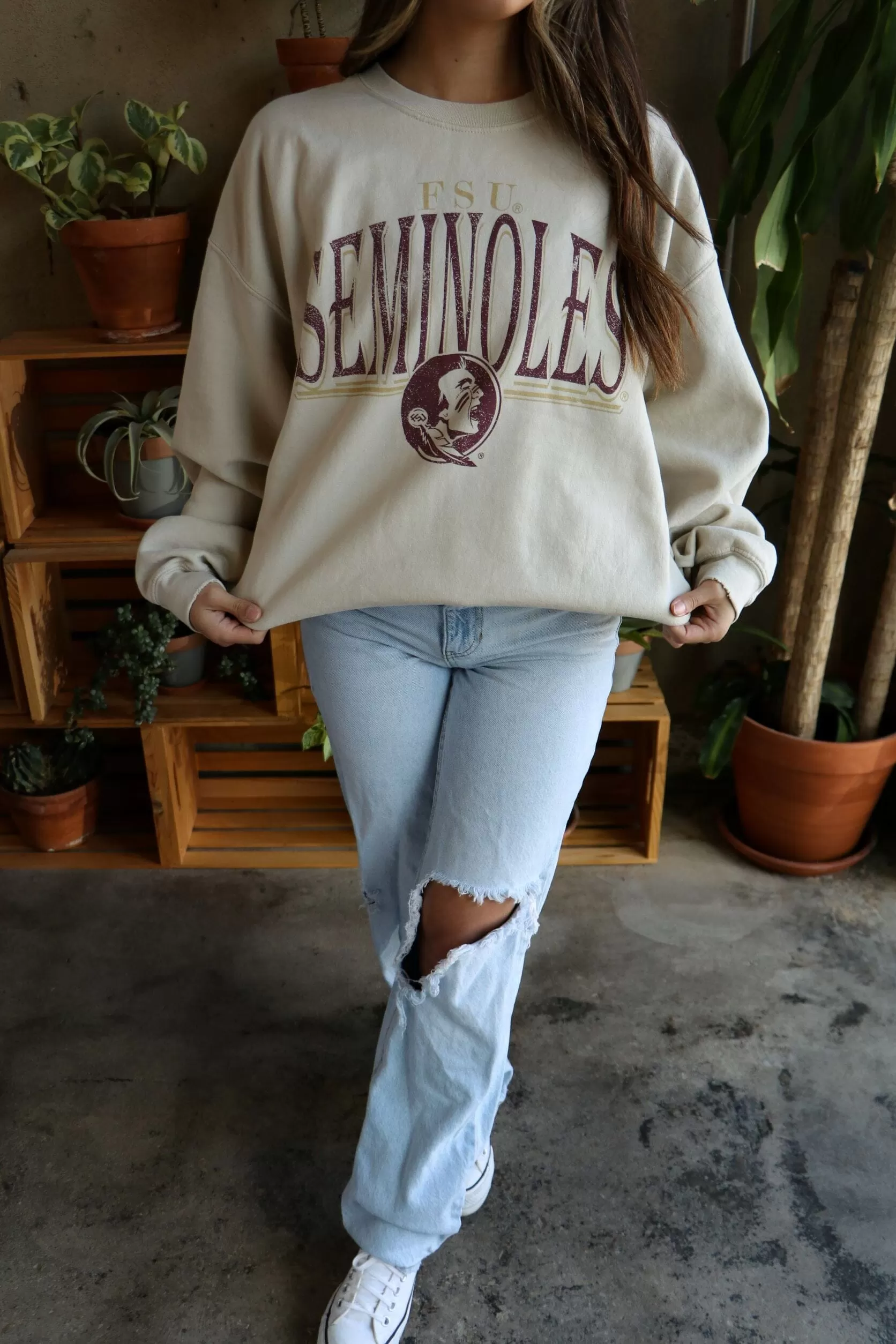 FSU 80s Sand Thrifted Sweatshirt