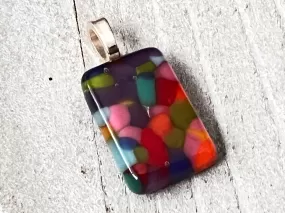 Fused Glass Pendant~ Confetti