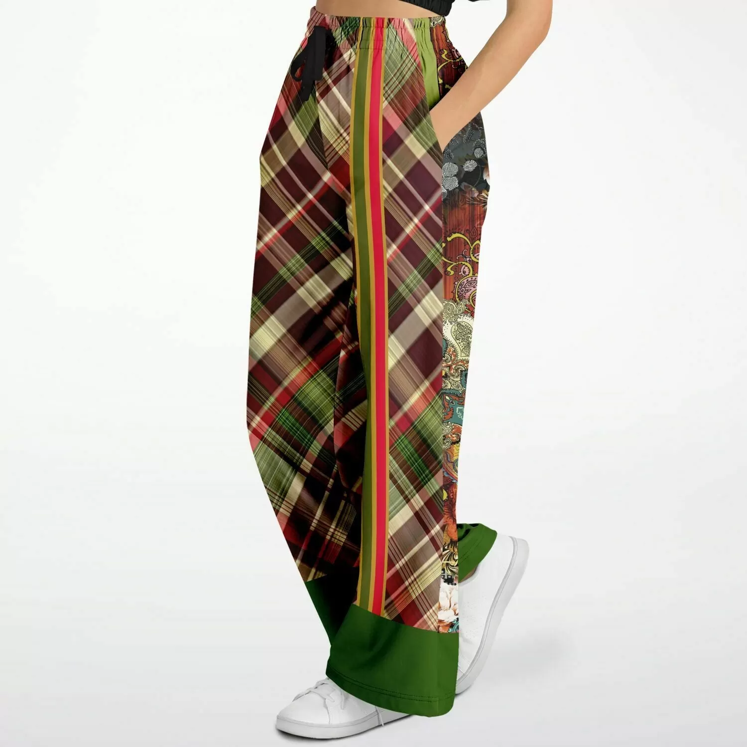 Gillepsie Paisley Plaid Stretchy Phat Bellbottoms