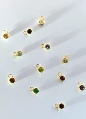 Ginny birthstone earring charm 14k gold