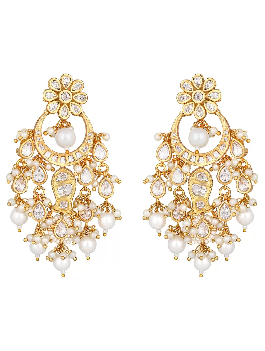 Gold Plated Kundan Earrings