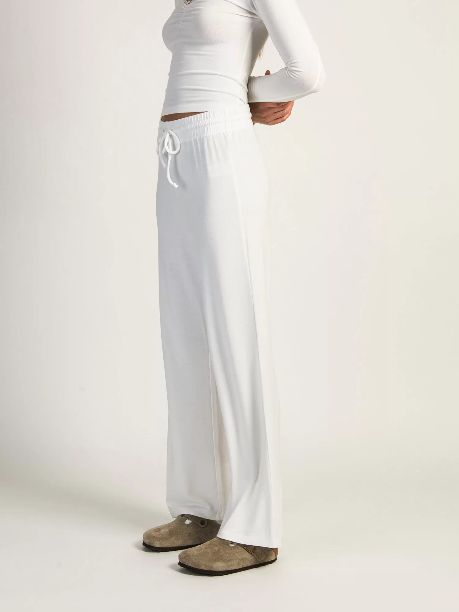 HARLOW MOLLY LOUNGE PANT - WHITE