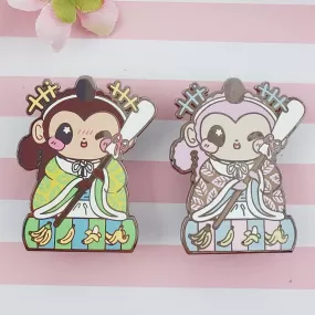 Helper Monkey: Girl's Day Animal Enamel Pins