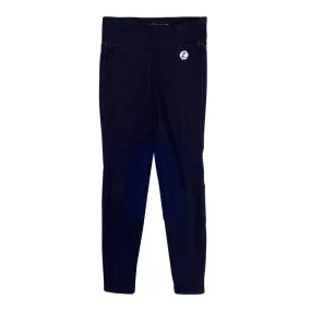 Horze Kids Knee Patch Tights in Navy - Children's Small