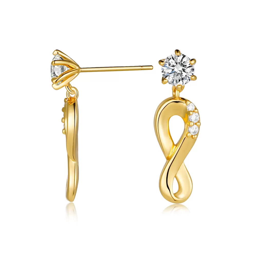 Infinite Spirit White Sapphire Earrings