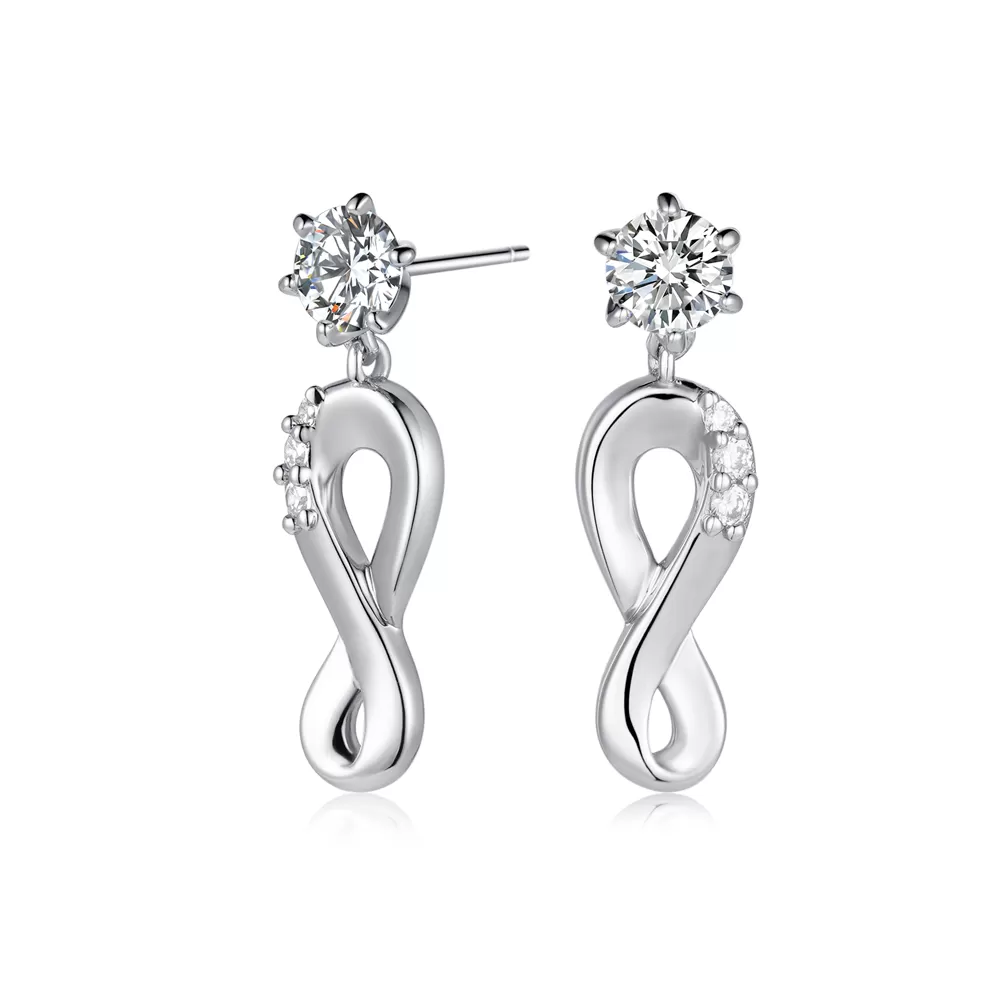 Infinite Spirit White Sapphire Earrings