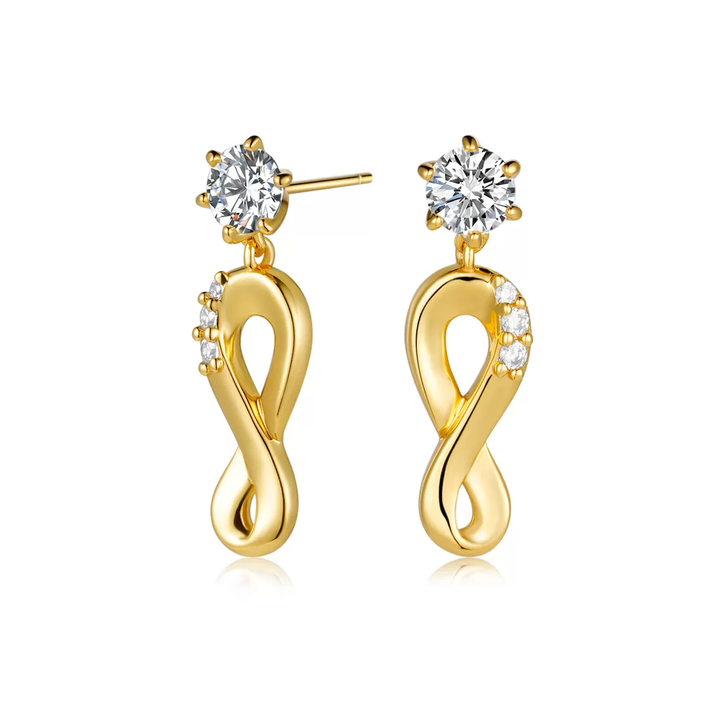 Infinite Spirit White Sapphire Earrings