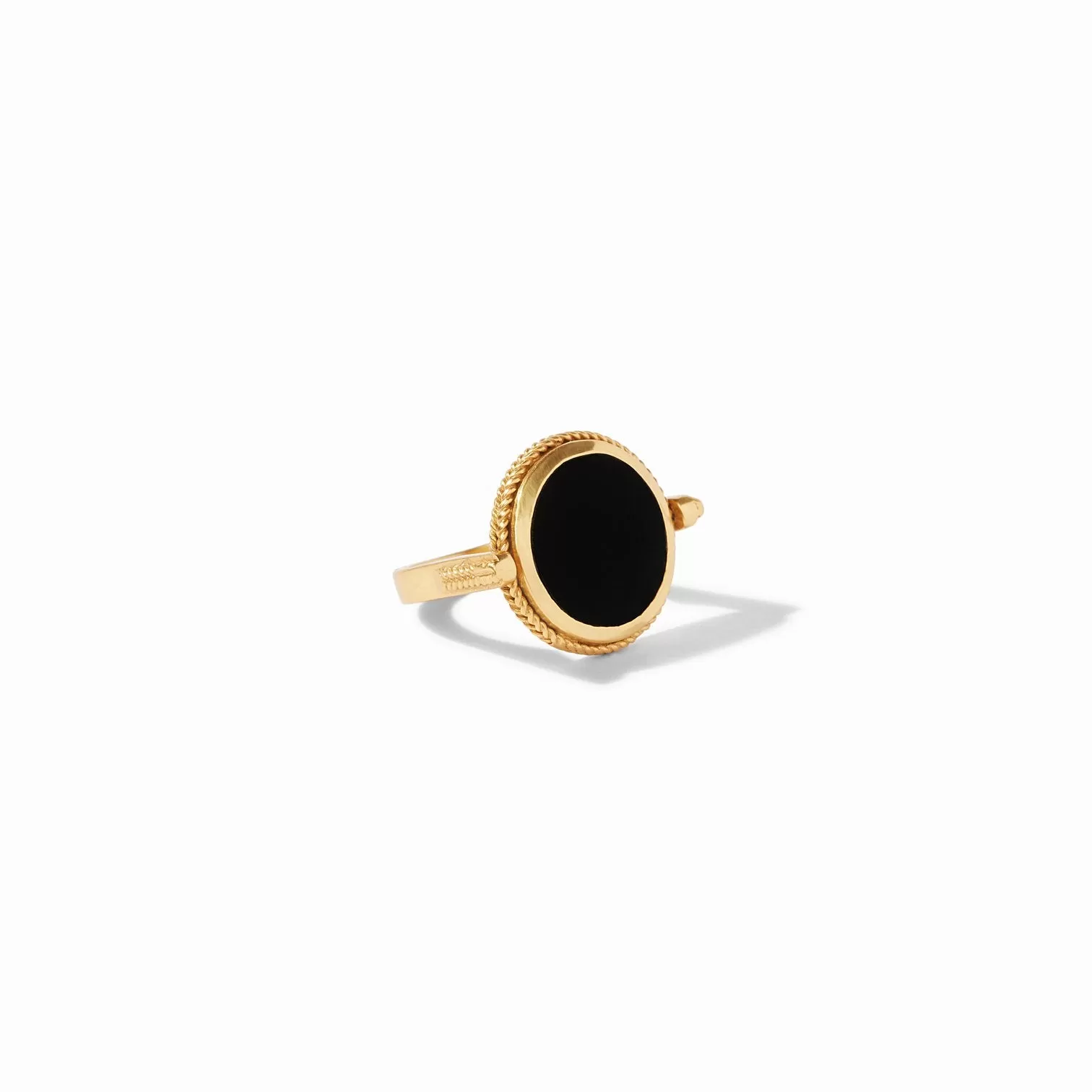 Julie Vos Coin Revolving Ring - Obsidian Black