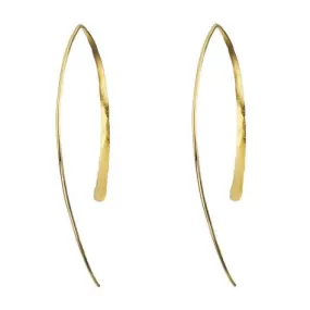 Large Gold Wishbone Earrings