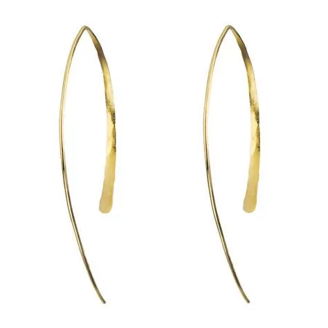 Large Gold Wishbone Earrings