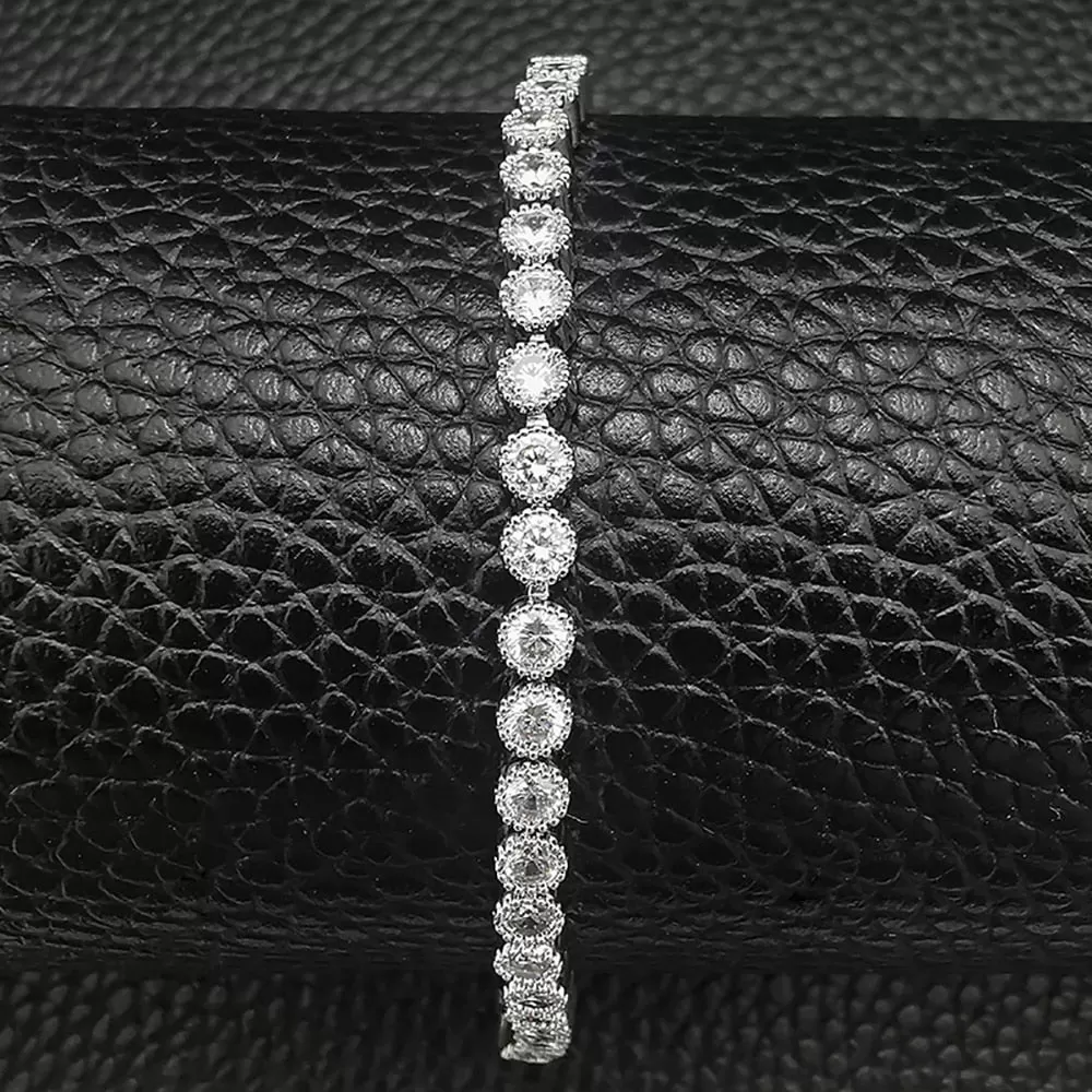 Luxurious 4mm Round CZ Tennis Bracelet